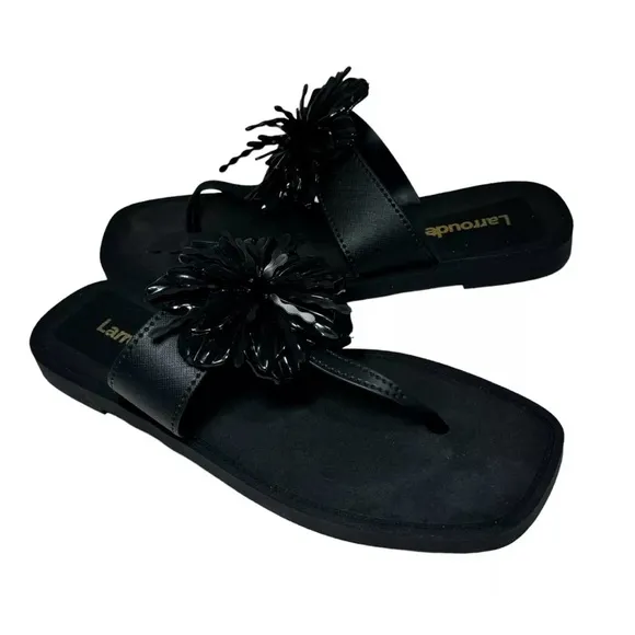 Larroude Hibiscus Sandals