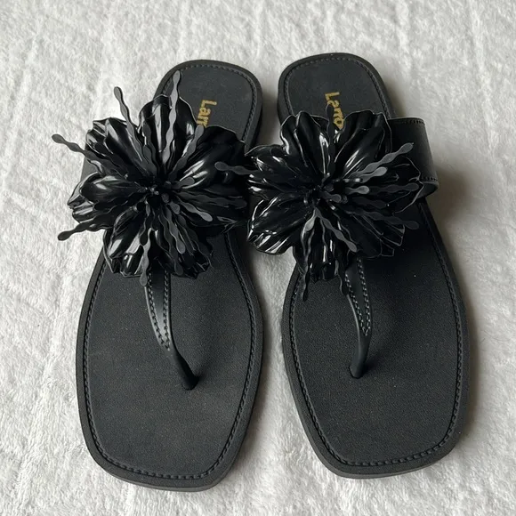 Larroude Hibiscus Sandals
