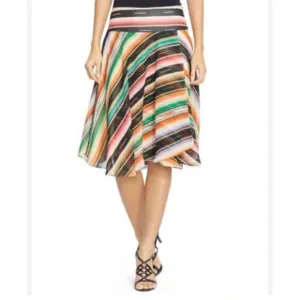 Lauren Ralph Lauren Serap Faux Wrap Skirt Southwestern Striped Size 8