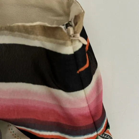 Lauren Ralph Lauren Serap Faux Wrap Skirt Southwestern Striped Size 8