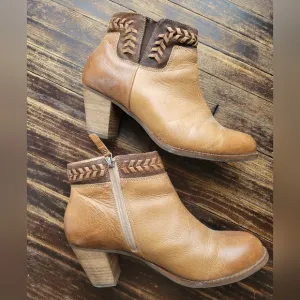 Leather booties, 8.5