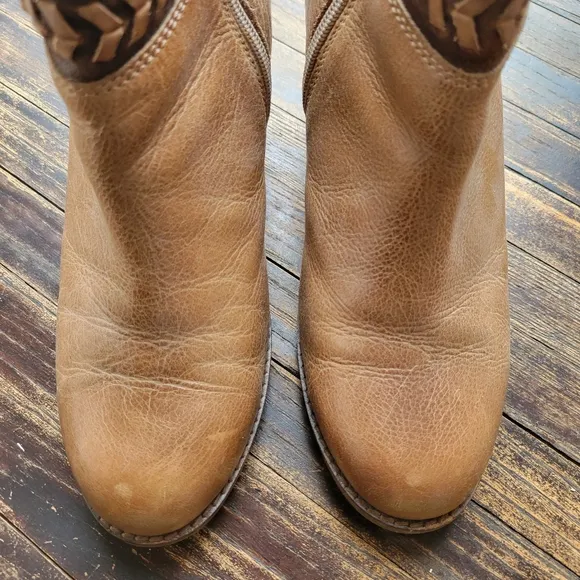 Leather booties, 8.5