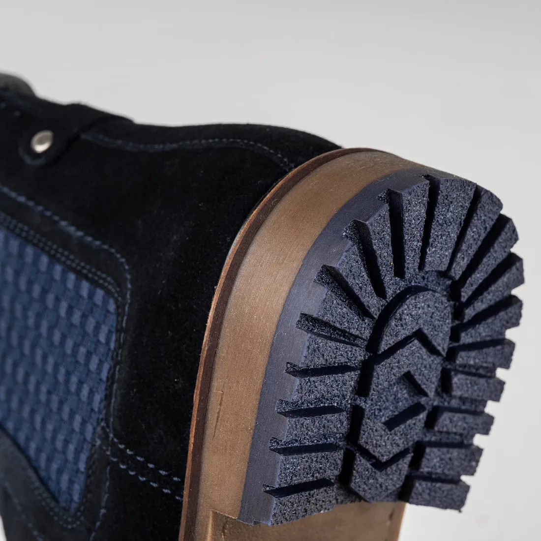 Ledger Suede Chelsea Boots in Navy