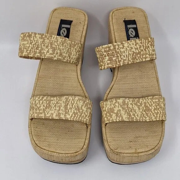 LEI 90s Y2K Chunky Cut Out Platform Women's Sandals Size 10