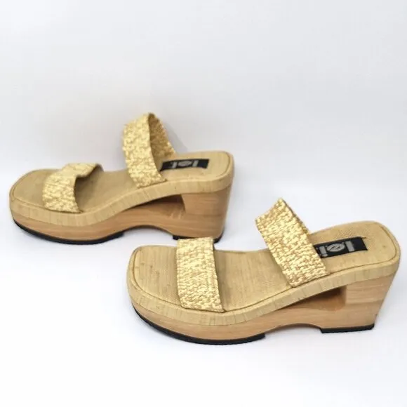 LEI 90s Y2K Chunky Cut Out Platform Women's Sandals Size 10