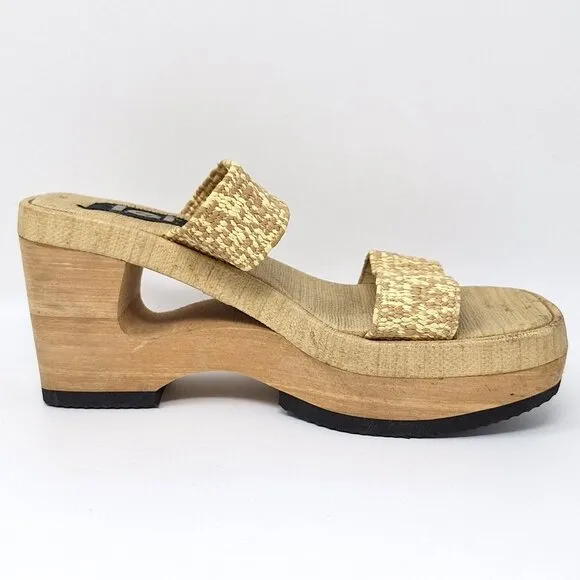 LEI 90s Y2K Chunky Cut Out Platform Women's Sandals Size 10
