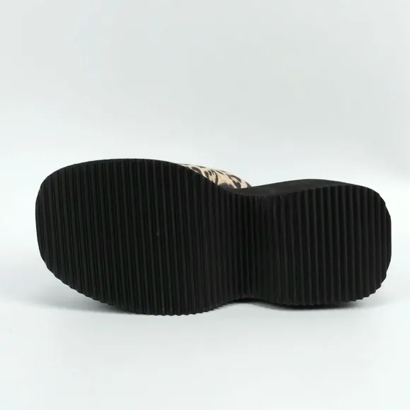 Leopard Print Wedge Sandal Trendy Platform Sandal