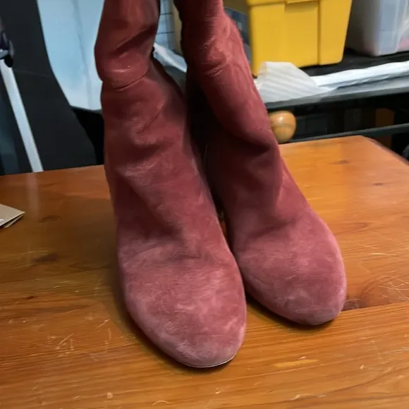 LES SOULIERS SEZANE Gabriella Rust Suede Tall Boot