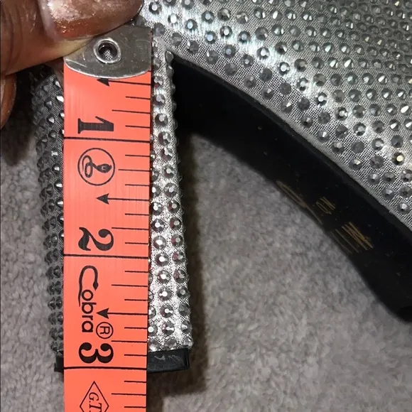 Like New Silver Rhinestone Boots with Pointed Toe