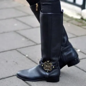 Like New Tory Burch Amanda Leather Tall Riding Boots