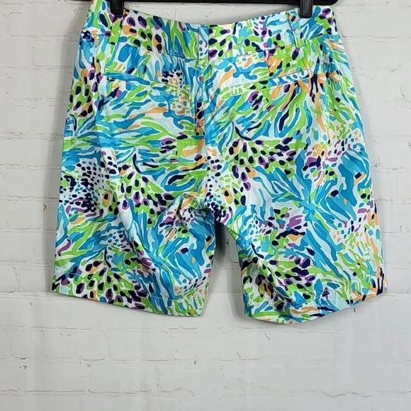 Lilly Pulitzer Preppy The Chipper Bermuda Shorts Resort White Sea Soiree Size 6