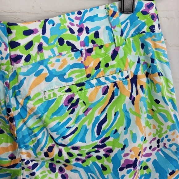 Lilly Pulitzer Preppy The Chipper Bermuda Shorts Resort White Sea Soiree Size 6
