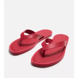 Limited edition Red leather sandals Zara