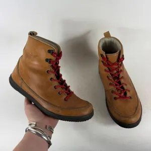 L.L. Bean Ankle Boots Women's 8 Brown Leather Lace-Up Round Toe Athletic Shoes