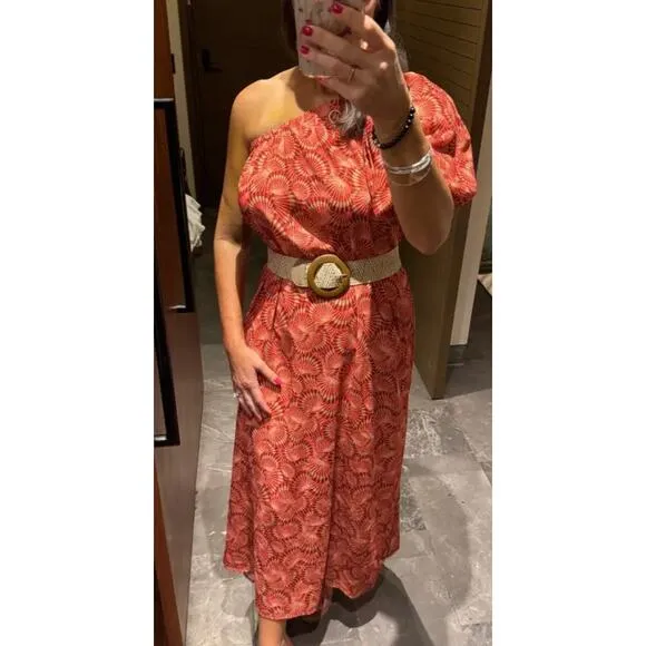 LoboRosa One Shoulder Maxi Dress