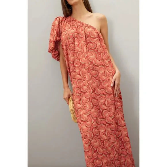LoboRosa One Shoulder Maxi Dress