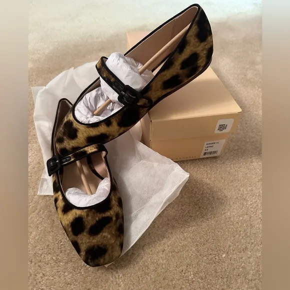 Loeffler Randall Ginger Leopard Velvet Mary Jane Size 9