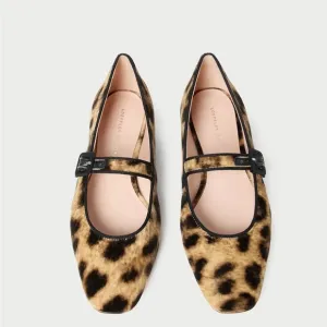 Loeffler Randall Ginger Leopard Velvet Mary Jane Size 9