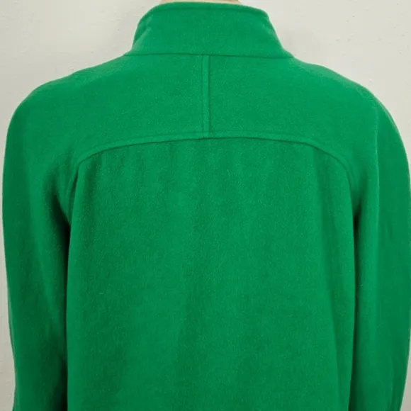 Louben Wool and Cashmere Double Breasted Short Pea Coat in Kelly Green Size 12