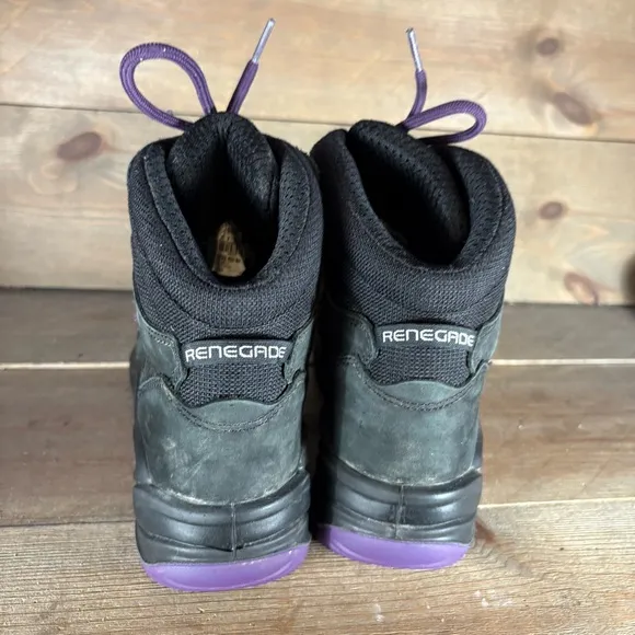 lowa renegade gtx mid womens size 7 shoes black leather waterproof hiking boots
