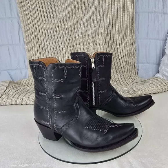 LUCCHESE Demi Boots Booties Women’s Size 8.5 C / Short Western Zipper