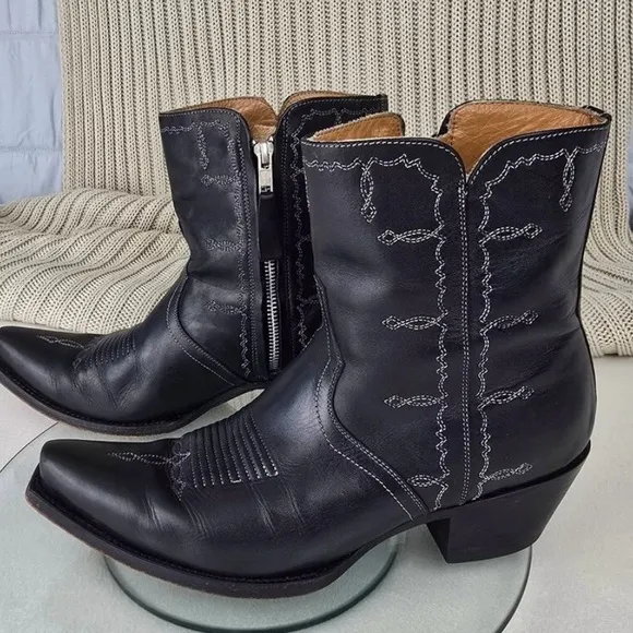 LUCCHESE Demi Boots Booties Women’s Size 8.5 C / Short Western Zipper