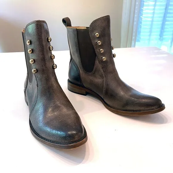 Lucchese Women's Spirit Gray Brandy Calf‎ Short Riding Western Boots Size 7.5 M