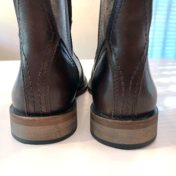 Lucchese Women's Spirit Gray Brandy Calf‎ Short Riding Western Boots Size 7.5 M