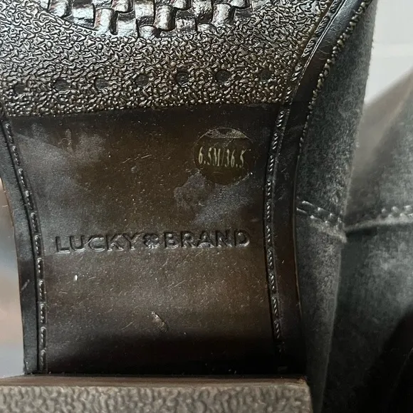 Lucky Brand Distressed GrayLeather Tall Boots