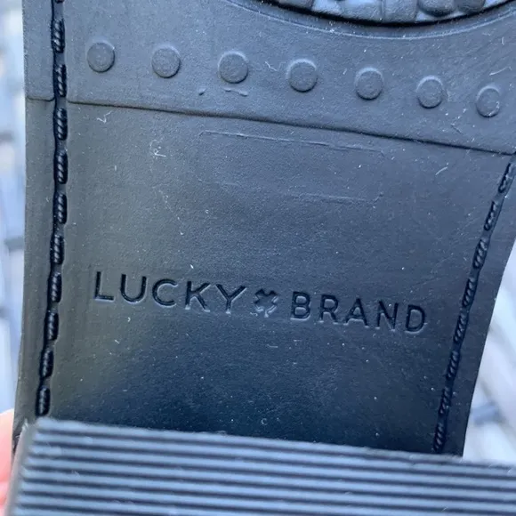 LUCKY Brand Maiaa Black Leather Studded Ankle Boots