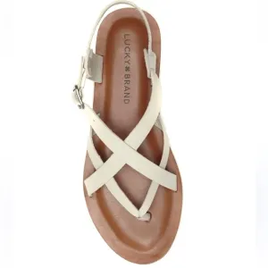 Lucky Brand Sandals Style Adinis Crisscross Straps 2” Wedge Comfort Footbed 6.5