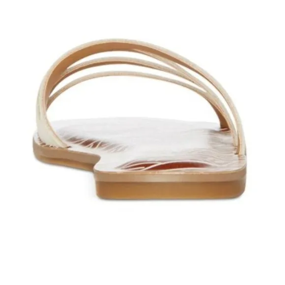 Lucky Brand Women Anika Slide Sandals Flip Flops White Natural Sz-8.5M
