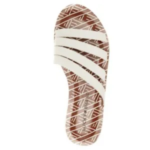 Lucky Brand Women Anika Slide Sandals Flip Flops White Natural Sz-8.5M