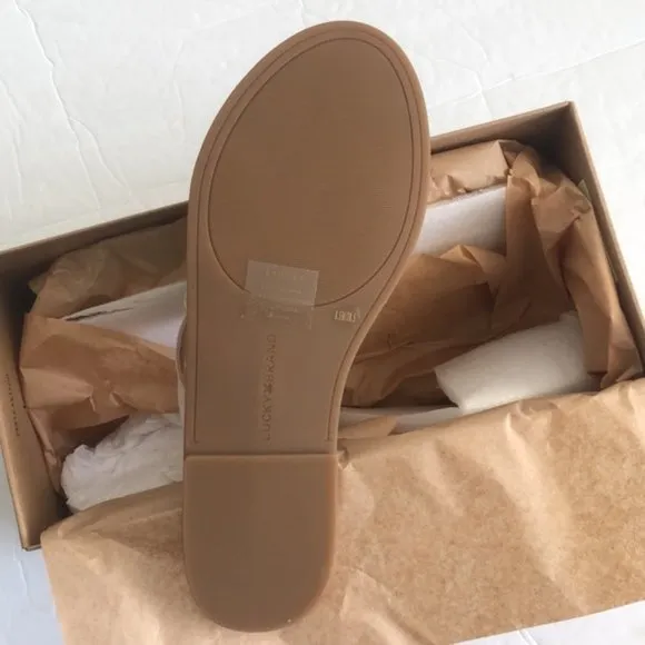 Lucky Brand Women Anika Slide Sandals Flip Flops White Natural Sz-8.5M