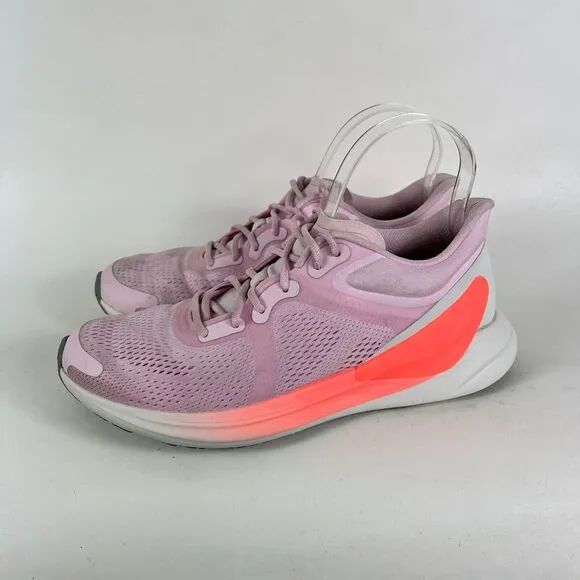 Lululemon Blissfeel Sneaker Women's 9 Pink Mesh Lace Up Running Shoes LW9EF1S