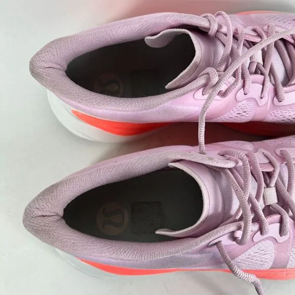 Lululemon Blissfeel Sneaker Women's 9 Pink Mesh Lace Up Running Shoes LW9EF1S