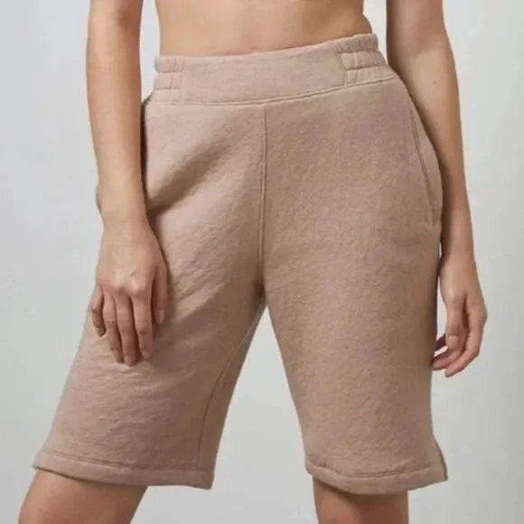 LUNYA Restore Double Faced Short Oatmeal Cotton Blend Lounge Sleep Medium NEW