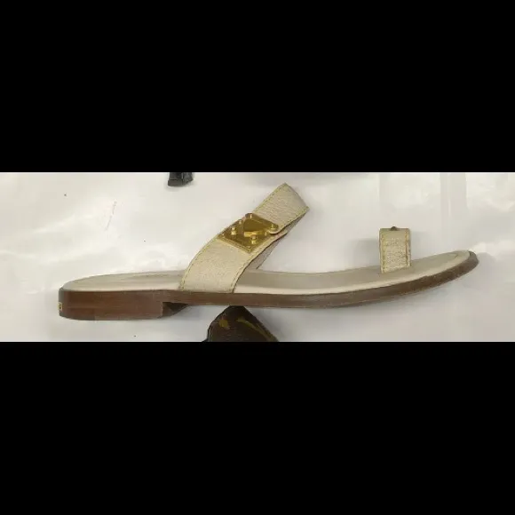 LV Louis Vuitton rare leather sandals 35