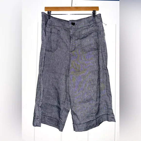 Maeve Anthropologie Colette Linen High Rise Longline Short Women 32 NEW Boho