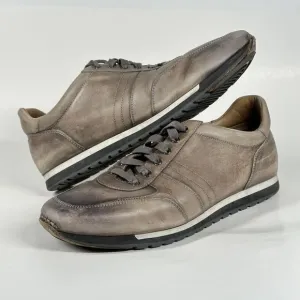 Magnanni Ibiza Mens Sneakers Shoes Size 11 Water Distressed Calf Skin 22652 Grey