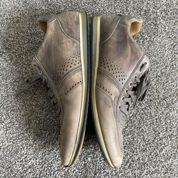 Magnanni Shoes Mens size 12 Taupe Cristian Grey Leather Sneakers 15745 Portugal