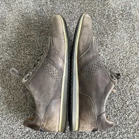 Magnanni Shoes Mens size 12 Taupe Cristian Grey Leather Sneakers 15745 Portugal