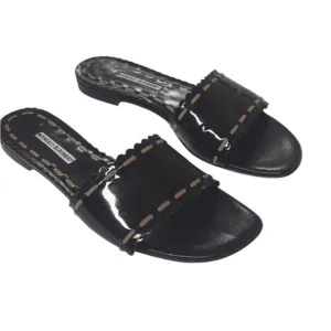 Manolo Blahnik Black Slide Sandals women size 10