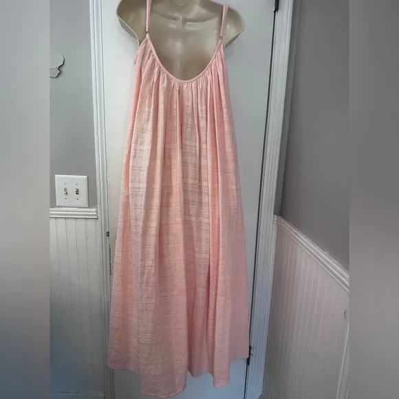 Mara Hoffman Women’s Small Pink Fiona Dress Organic Cotton Maxi Oversized.