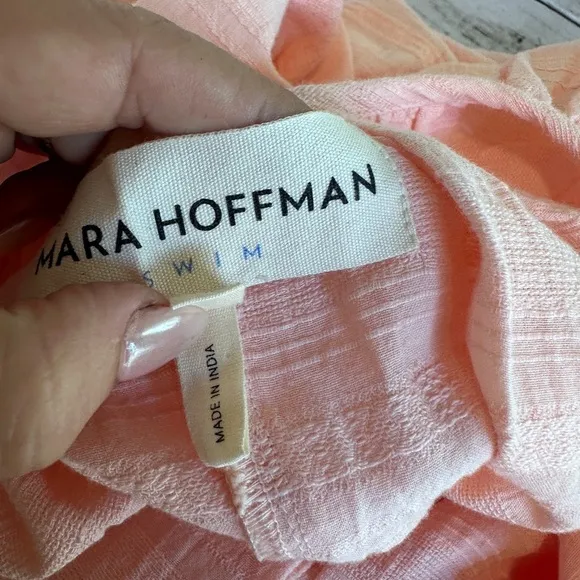 Mara Hoffman Women’s Small Pink Fiona Dress Organic Cotton Maxi Oversized.