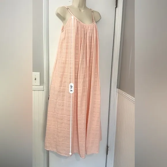 Mara Hoffman Women’s Small Pink Fiona Dress Organic Cotton Maxi Oversized.