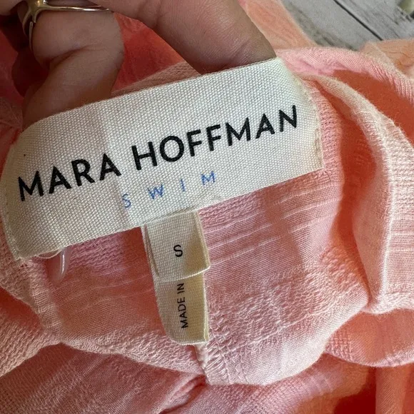 Mara Hoffman Women’s Small Pink Fiona Dress Organic Cotton Maxi Oversized.