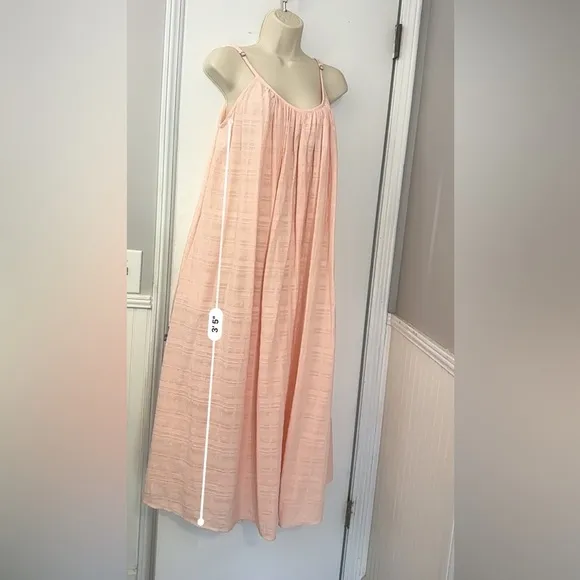 Mara Hoffman Women’s Small Pink Fiona Dress Organic Cotton Maxi Oversized.