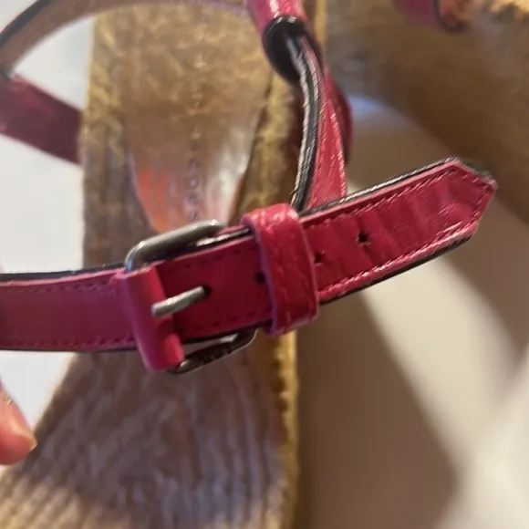 Marc By Marc Jacobs Colorblock Leather Raffia Wedge Sandals EU size 41