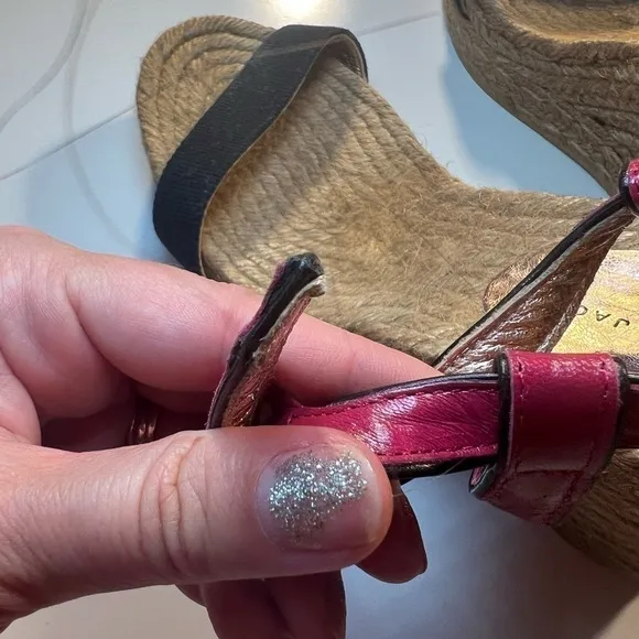 Marc By Marc Jacobs Colorblock Leather Raffia Wedge Sandals EU size 41